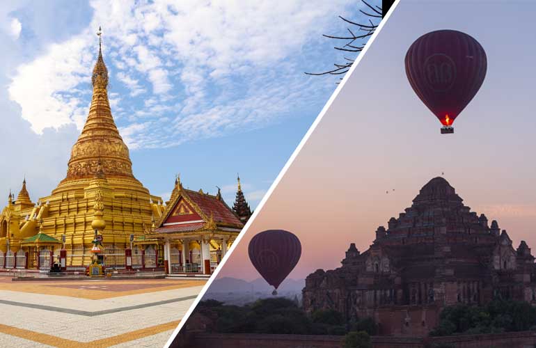 Overview Bagan Myanmar